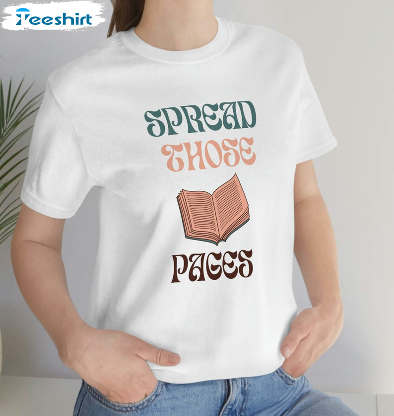 Spread Those Pages Shirt, Trendy Book Tee Tops Unisex Hoodie