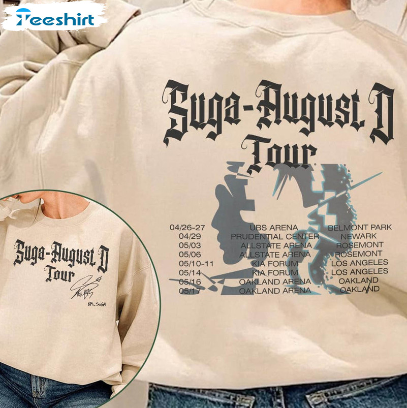 Agust D Kpop Shirt, Suga Agust D Tour Unisex Hoodie Crewneck