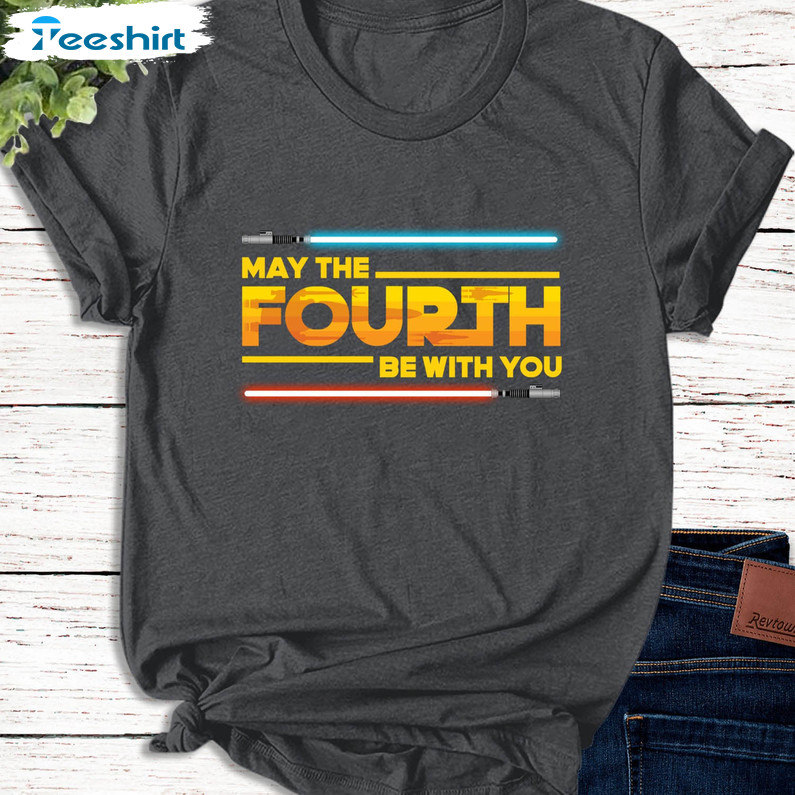 May The 4th Be With You Funny Shirt, Disney Star Wars Day Long Sleeve Sweater