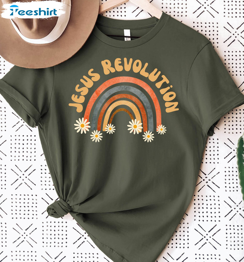 Jesus Revolution Boho Shirt, Christian Jesus Unisex T-shirt Long Sleeve