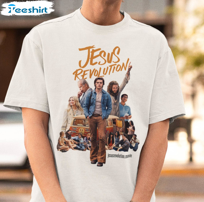 Jesus Revolution 2023 Film Shirt, Trendy Christian Short Sleeve Unisex T-shirt