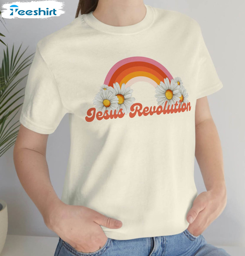 Jesus Revolution Rainbow Shirt, Christian Vintage Sweater Crewneck