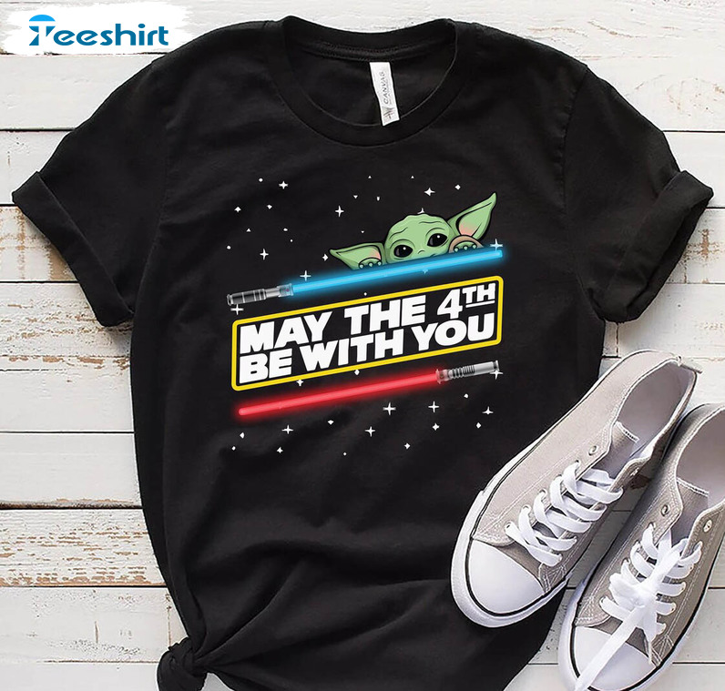 May The 4th Be With You Shirt, Baby Yoda Galaxy Edge Sweater Long Sleeve