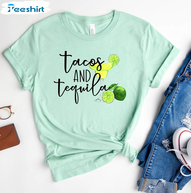 Tacos And Tequila Shirt, Cinco De Mayo Festival Unisex T-shirt Short Sleeve