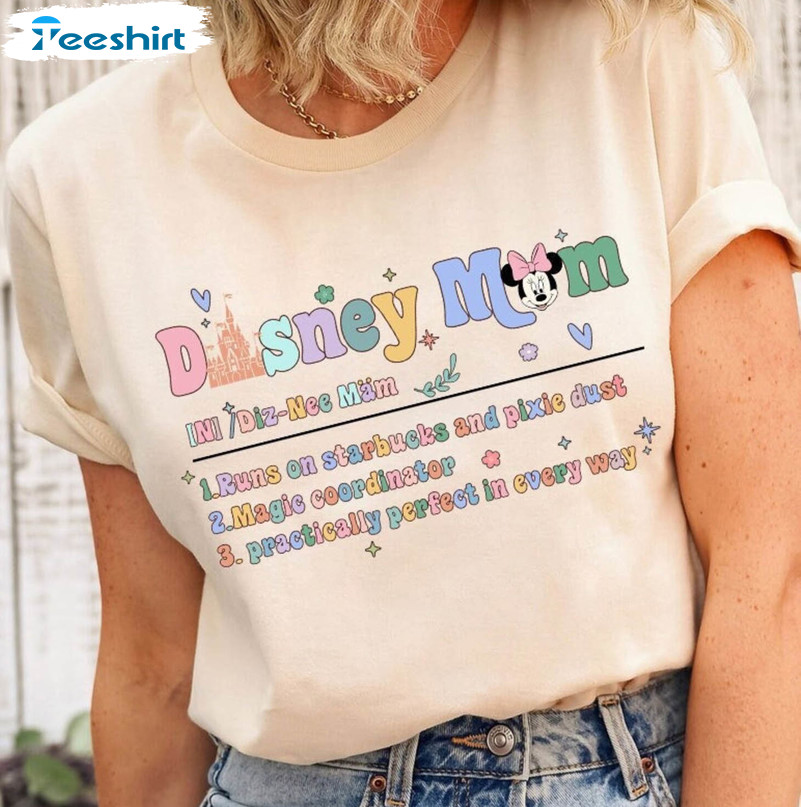 Disney Mom Shirt, Minnie Best Mom Ever Magic Mom Short Sleeve Tee Tops