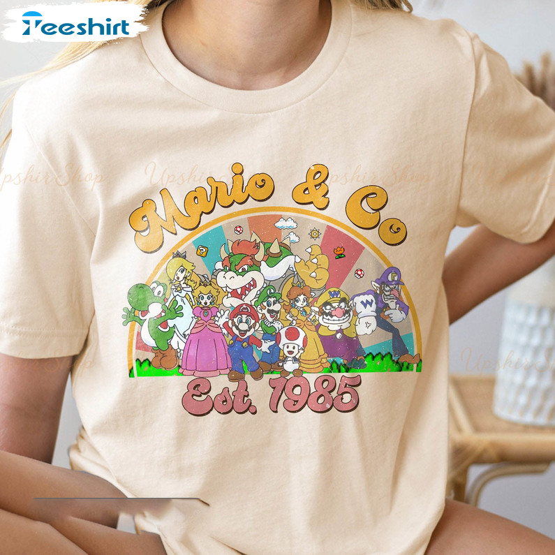 Return To Mario And Co Est 1985 Shirt, Funny Crewneck Unisex T-shirt