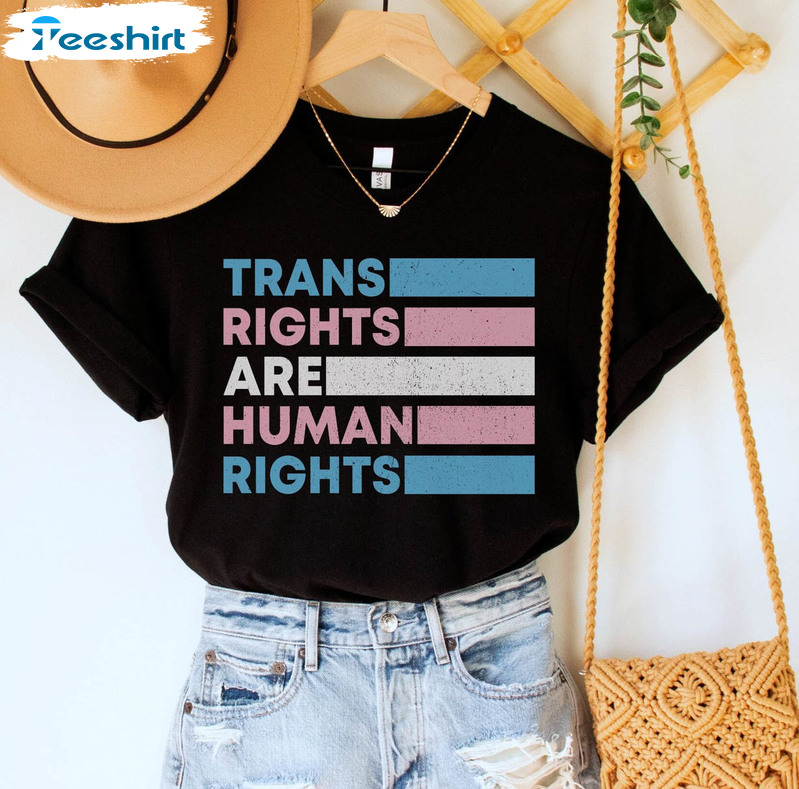 Trans Rights Are Human Rights Trendy Shirt, Protect Trans Kids Unisex Hoodie Short Sleeve