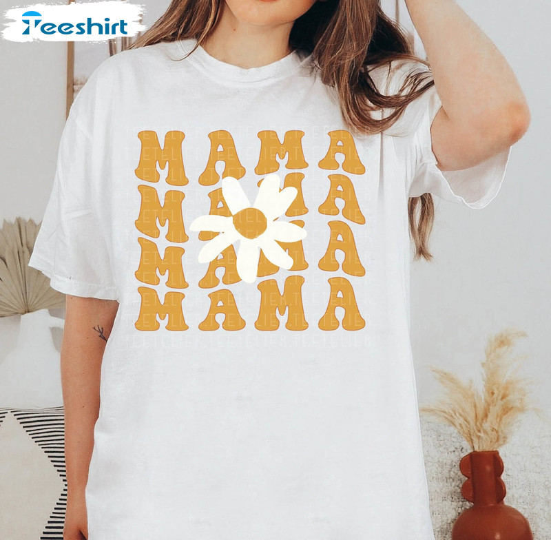 Groovy Mama Shirt, Mothers Day Short Sleeve Unisex Hoodie