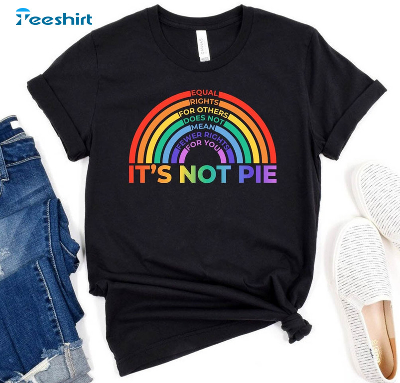 Equal Rights For Others Does Not Mean Fewer Rights For You Shirt, Lgbt It Not Pie Short Sleeve Sweatshirt