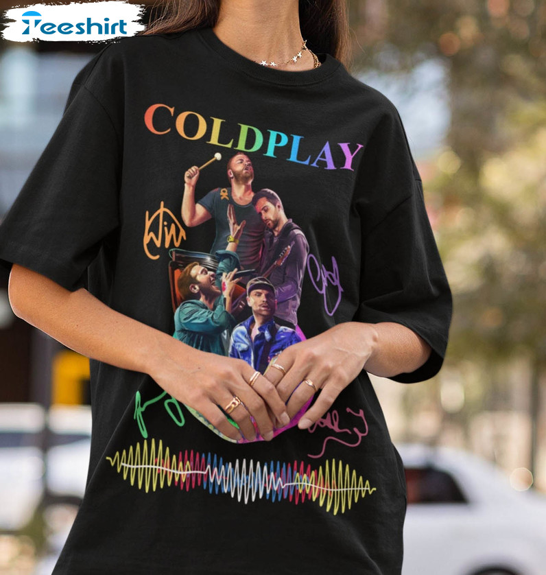 Coldplay Tour Funny Shirt, Music Of The Spheres Unisex Hoodie Short Sleeve