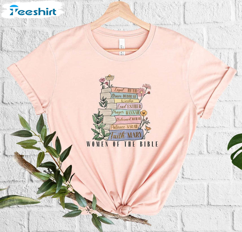 Women Of The Bible Christian Shirt, Christian Book Lover Unisex T-shirt Short Sleeve