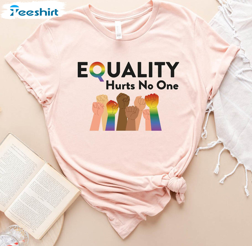 Equality Hurts No One Shirt, Black Lives Matter Equal Rights Pride Tee Tops Unisex Hoodie