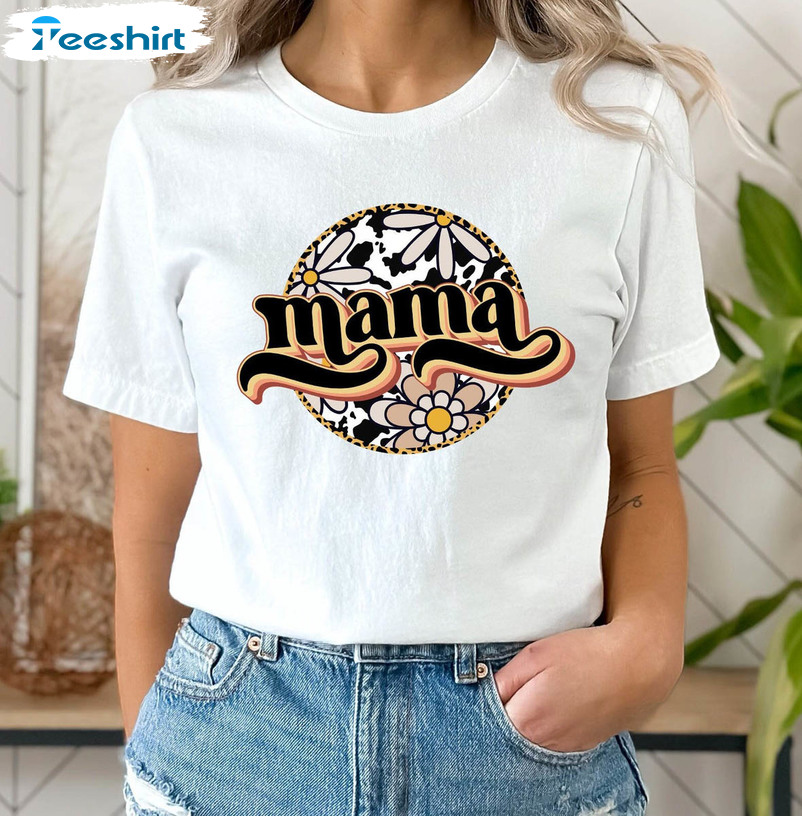 Mama Cow Print Trendy Shirt, Mothers Day Unisex T-shirt Unisex Hoodie