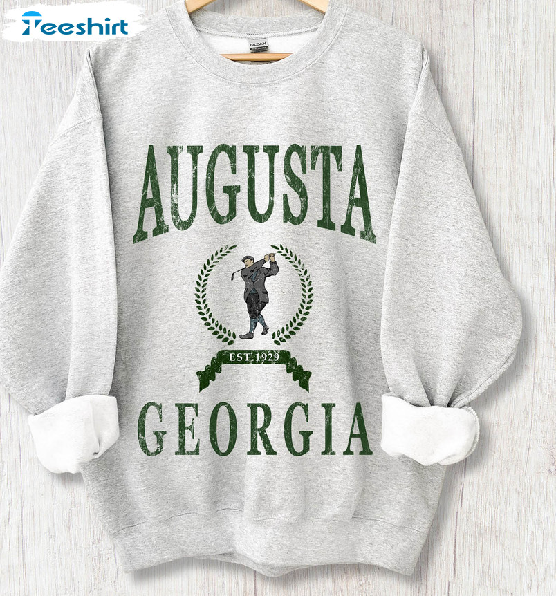 Augusta Georgia Sweatshirt, Vintage Georgia Golf Tee Tops Short Sleeve