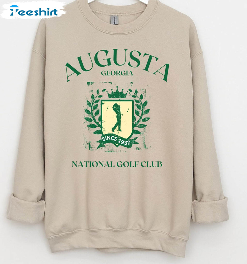 Augusta Georgia National Golf Club Shirt, Augusta Vintage Crewneck Short Sleeve