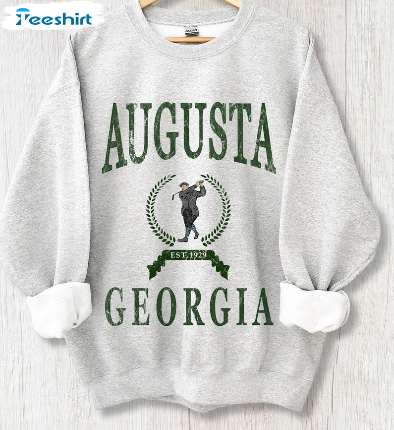 Vintage Augusta Georgia Sweatshirt, Augusta National Short Sleeve Sweater