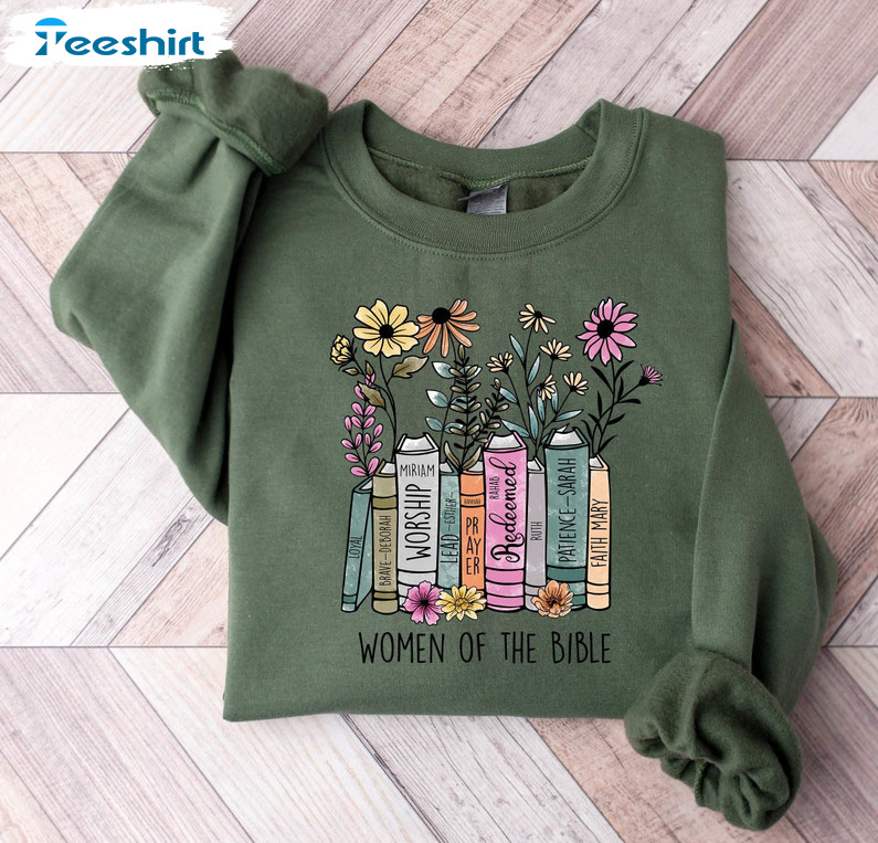 Women Of The Bible Book Shirt, Bible Reading Christian Book Lover Sweatshirt Unisex Hoodie