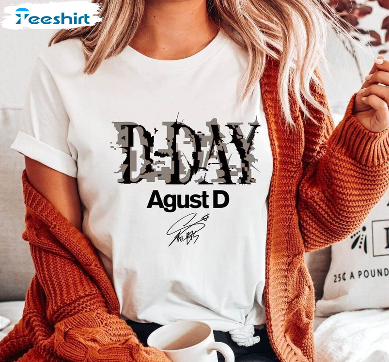 D Day Album Trendy Shirt, Agust D World Tour Tee Tops Short Sleeve