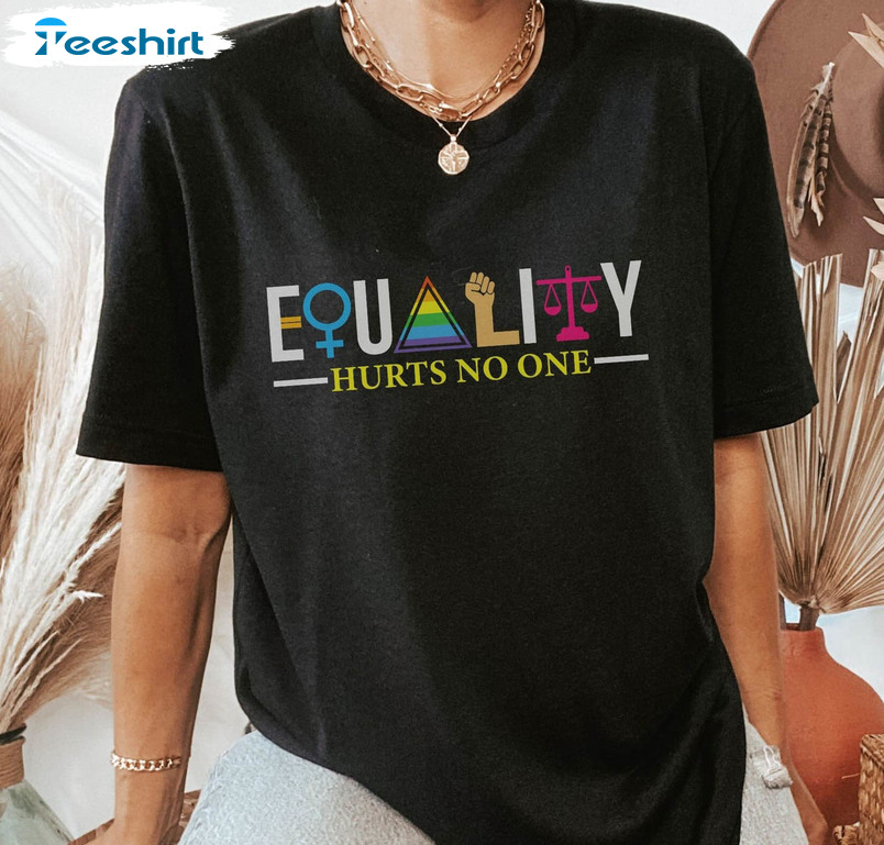 Equality Hurts No One Funny Shirt, Humans Rights Gay Pride Long Sleeve Unisex T-shirt