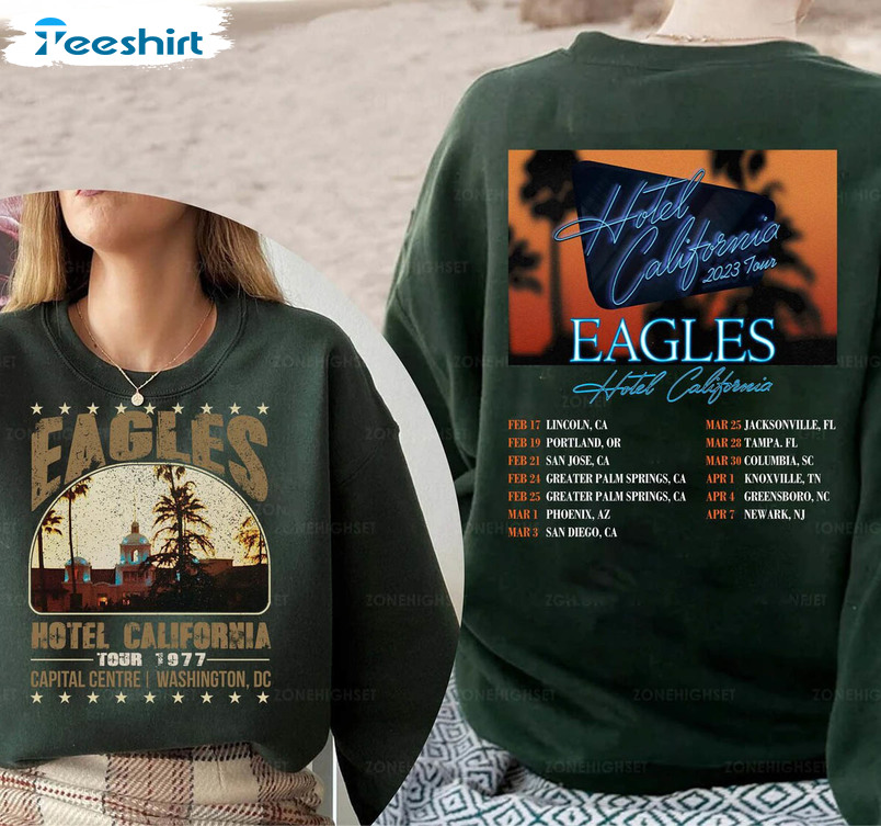 Eagles Hotel California Tribute Tee - Vintage Band Shirts