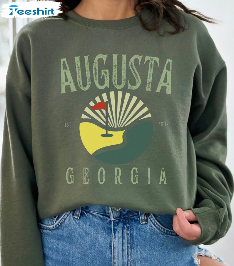 Augusta Georgia Golf Golf Club Shirt, Peach State Unisex T-shirt Short Sleeve