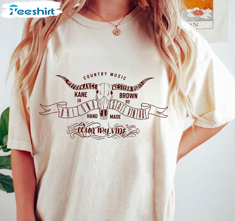 Kane Brown Bullhead Retro Shirt, Country Music Unisex T-shirt Short Sleeve