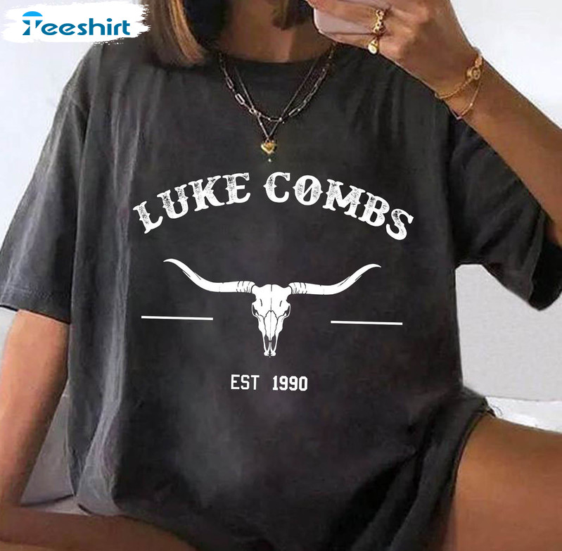 Luke Combs Est 1990 Shirt, Country Music Tee Tops Unisex Hoodie