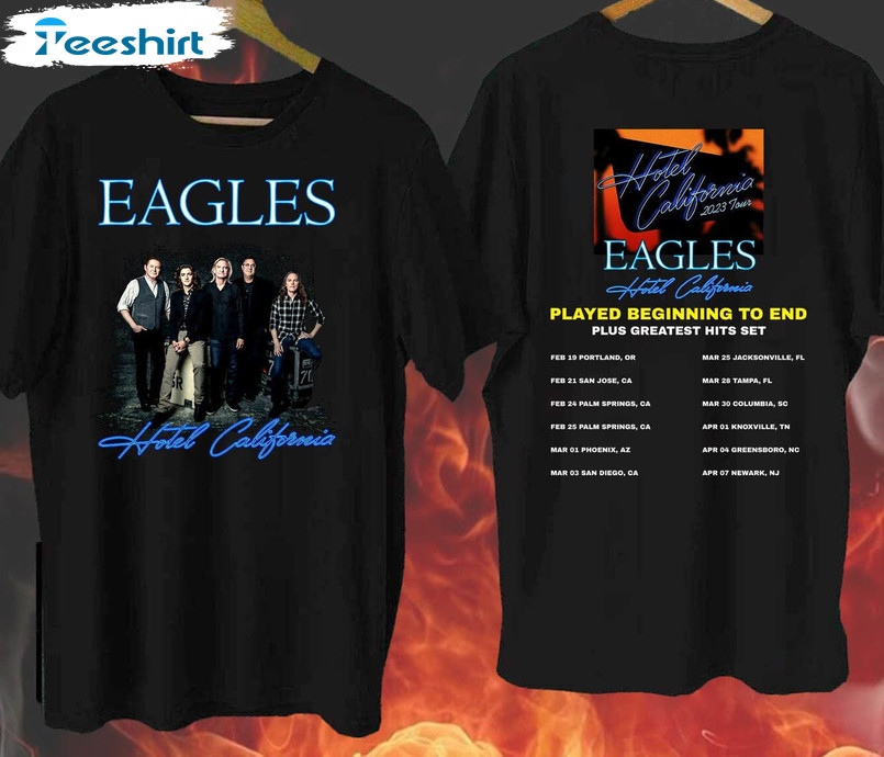 Eagles Tour Shirt , Hotel California Tour 2023 Long Sleeve Short Sleeve