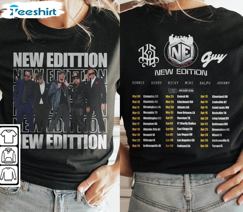 New Edition Legacy Tour 2023 Shirt, Vintage New Edition Band Unisex Hoodie Long Sleeve