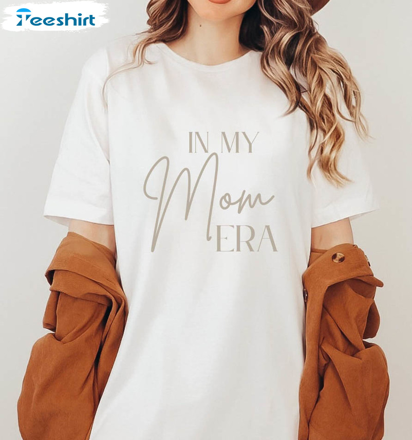 In My Mom Era Vintage Shirt, Expecting Mom Sweatshirt Unisex Hoodie