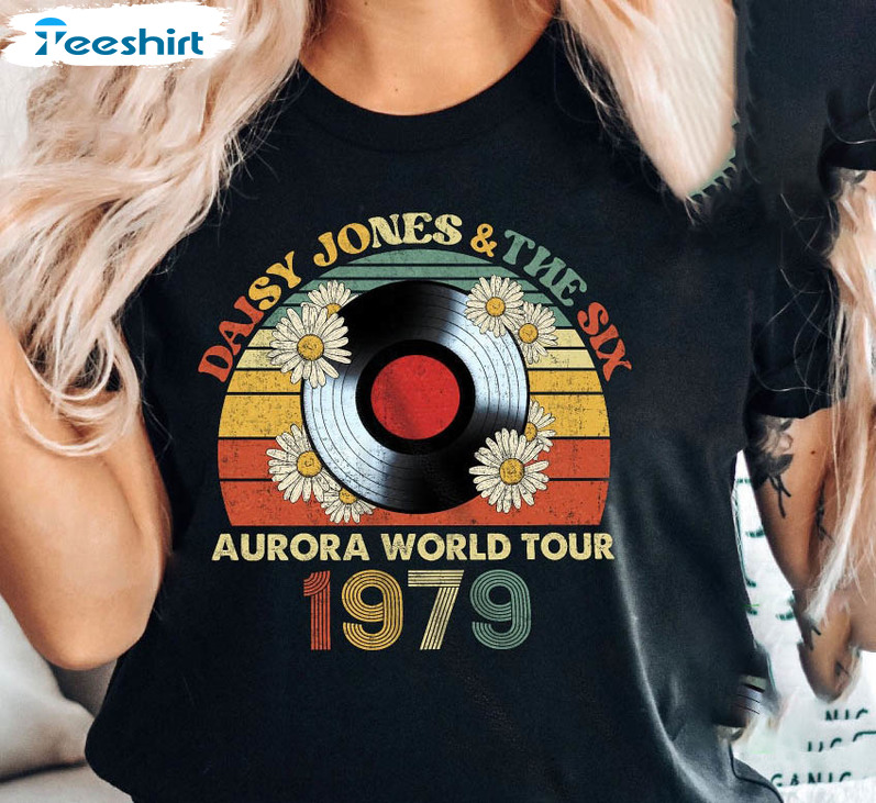 Vintage Hippie Daisy Jones And The Six Shirt, Aurora Tour 1979 Unisex T-shirt Short Sleeve