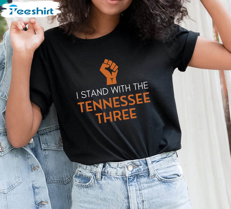 Support For Tennessee Three Shirt, Trendy Sweatshirt Short Sleeve