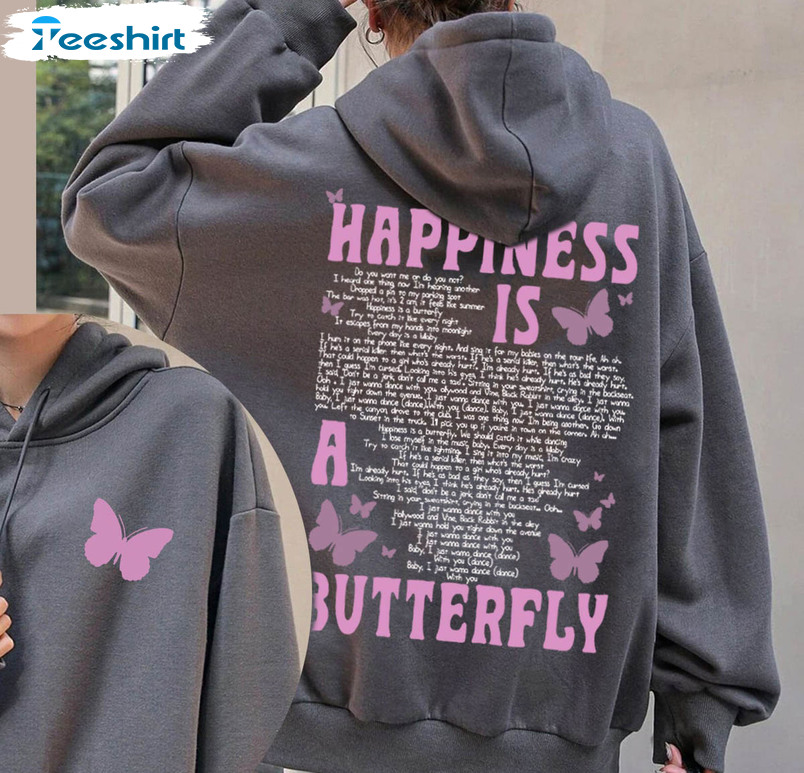 Lana Del Rey Vintage Shirt, Happiness Is A Butterfly Trendy Unisex T-shirt Long Sleeve