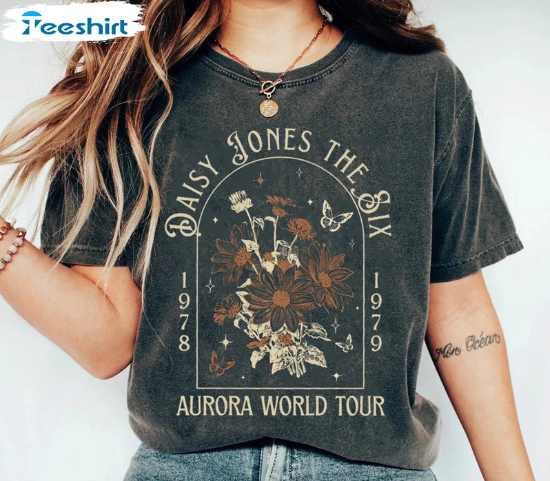 Vintage Daisy Jones And The Six Floral Shirt, Aurora World Tour Sweatshirt Unisex T-shirt