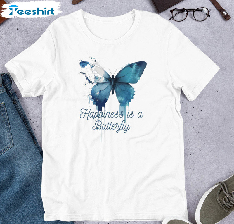 Happiness Is A Butterfly Cute Shirt, Lana Del Rey Tour Unisex Hoodie Long Sleeve