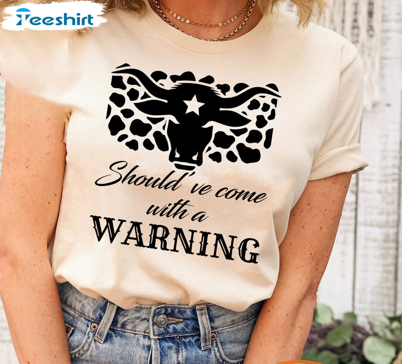 Should've Come With A Warning Shirt, Vintage Cowboy Sweater Unisex T-shirt