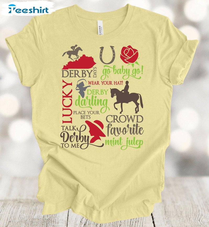 Horse Racing Kentucky Shirt, Trendy Unisex T-shirt Long Sleeve