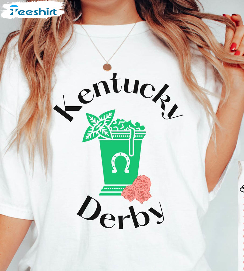 Mint Julep Recipe Kentucky Derby Shirt, Horse Racing Long Sleeve Unisex T-shirt