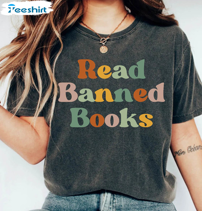 Read Banned Books Vintage Shirt, Literary Social Justice Short Sleeve Unisex T-shirt