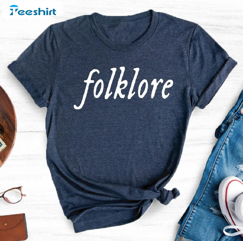 Folklore Album Trendy Shirt, Swift Vintage Unisex T-shirt Short Sleeve