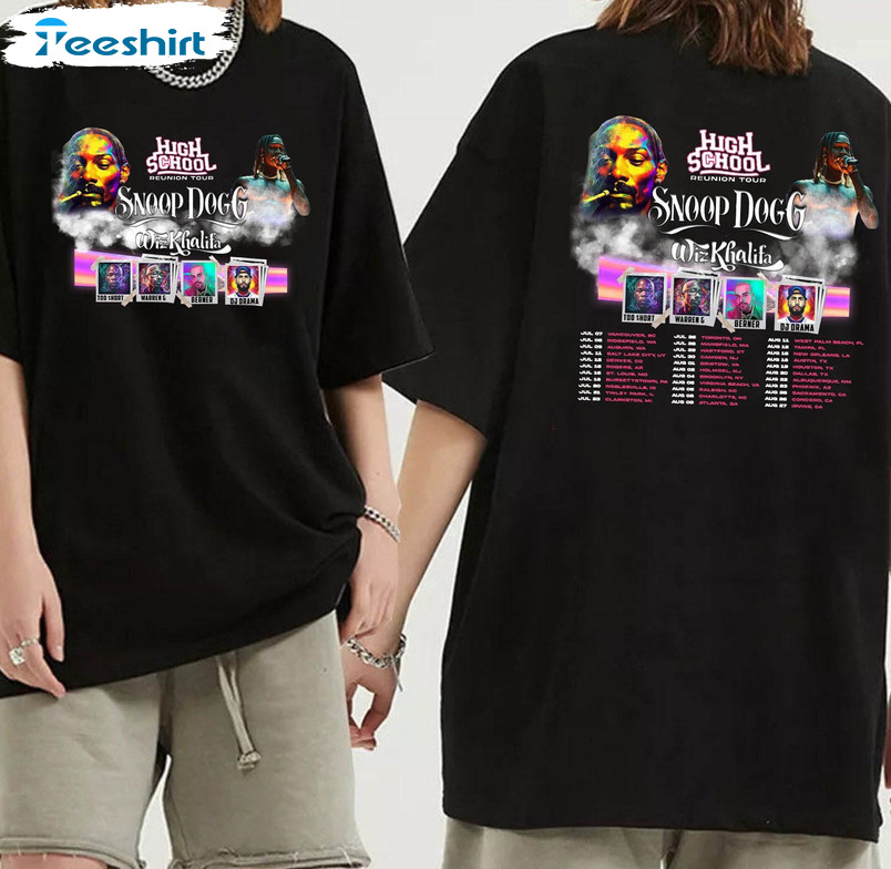 High School Reunion Tour 2023 Shirt, Snoop Dogg Short Sleeve Sweatshirt