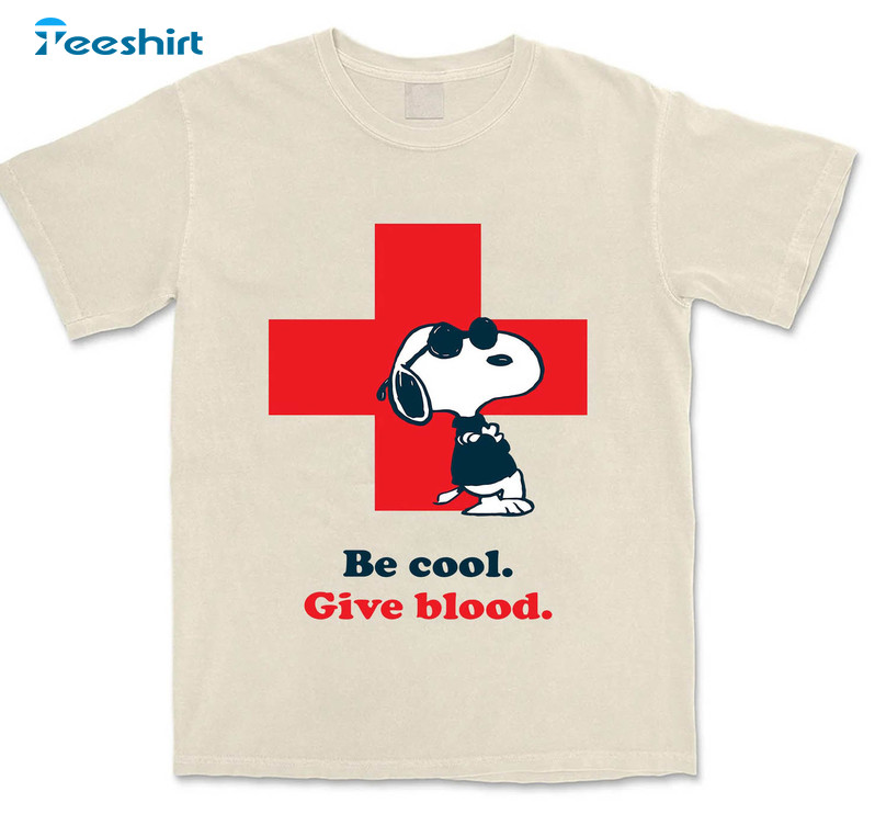 Donate Blood Snoopy Shirt, Red Cross American Red Cross T-shirt Long Sleeve