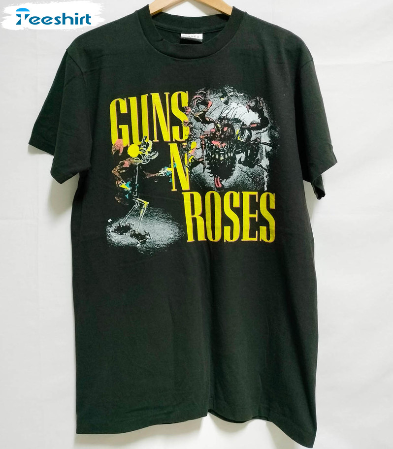 Gun N Roses Trendy Shirt, Vintage Rock Band Short Sleeve Unisex T-shirt