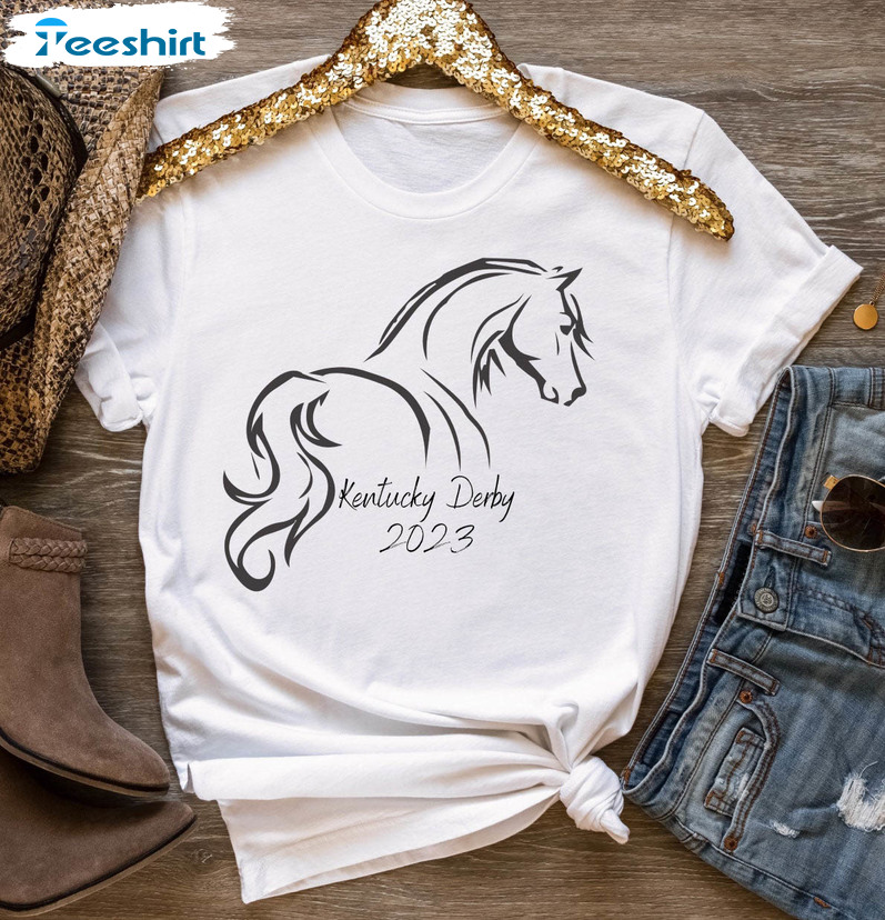 Kentucky Derby 2023 Shirt, Racing Horse Sweatshirt Short Sleeve
