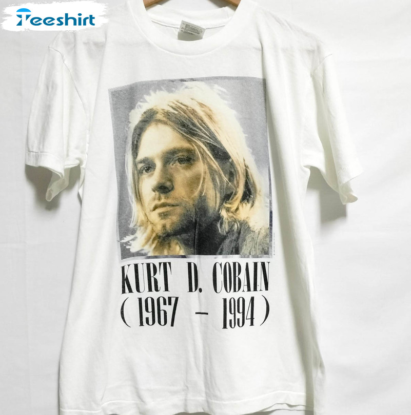 Kurt Cobain Nirvana Acoustic Portrait Shirt, Vintage Nirvana Unisex T ...