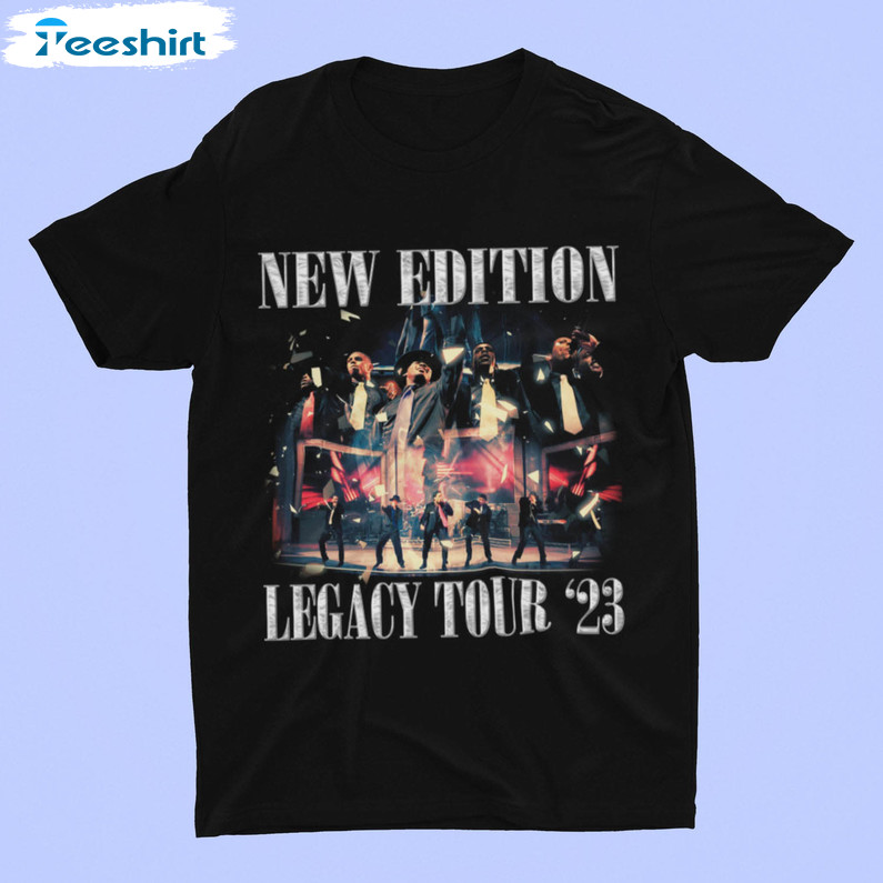 New Edition Legacy Tour 2023 Shirt, Vintage New Edition Short Sleeve Crewneck