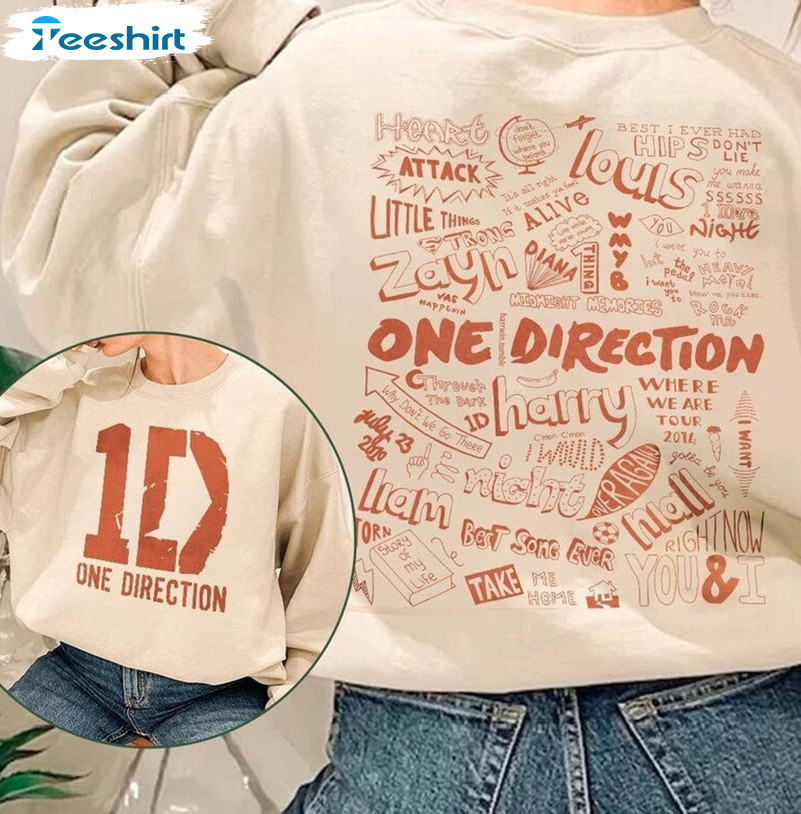 One Direction Vintage Shirt, Trending One Direction Album Crewneck Unisex T-shirt