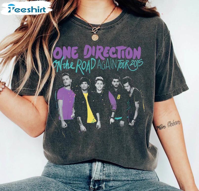 1d On The Road Again Tour Shirt, One Direction Band Unisex Hoodie Tee Tops