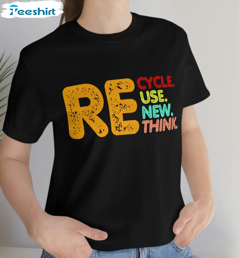 Recycle Reuse Renew Rethink Trendy Sweatshirt, Unisex Hoodie