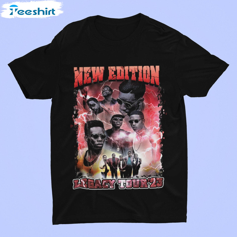 New Edition Legacy Tour 2023 Trendy Shirt, New Edition Band Unisex Hoodie Short Sleeve